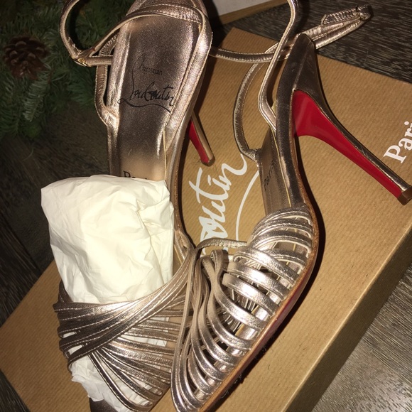 🥰 Christian Louboutin Podium Pink Napa Leather Heels - Picture 5 of 8